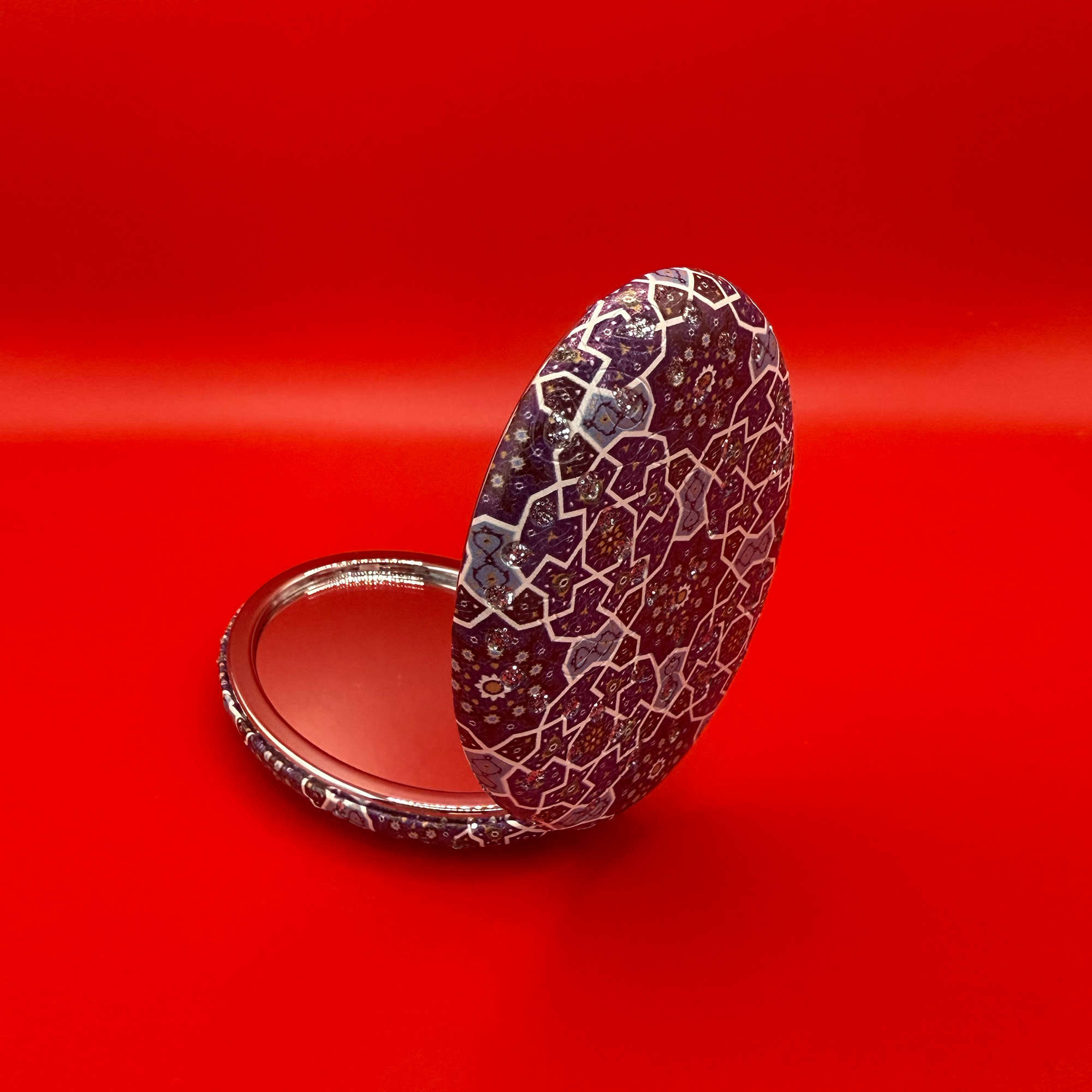 Moroccan Zellige Oval Mirror - Design 01