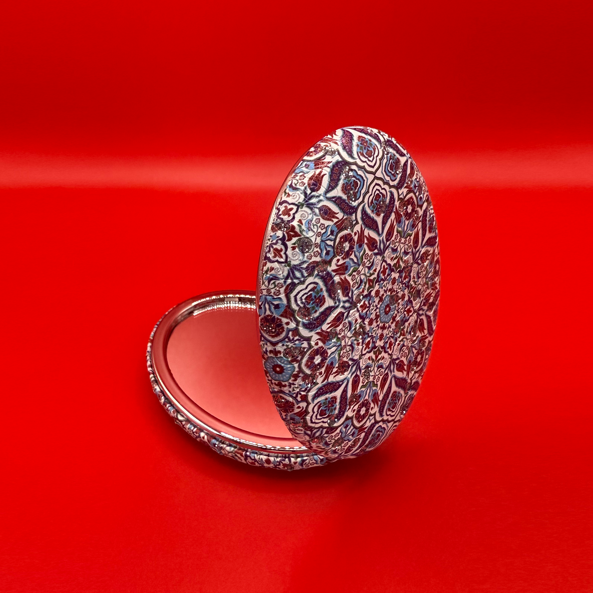 Moroccan Zellige Oval Mirror - Design 03