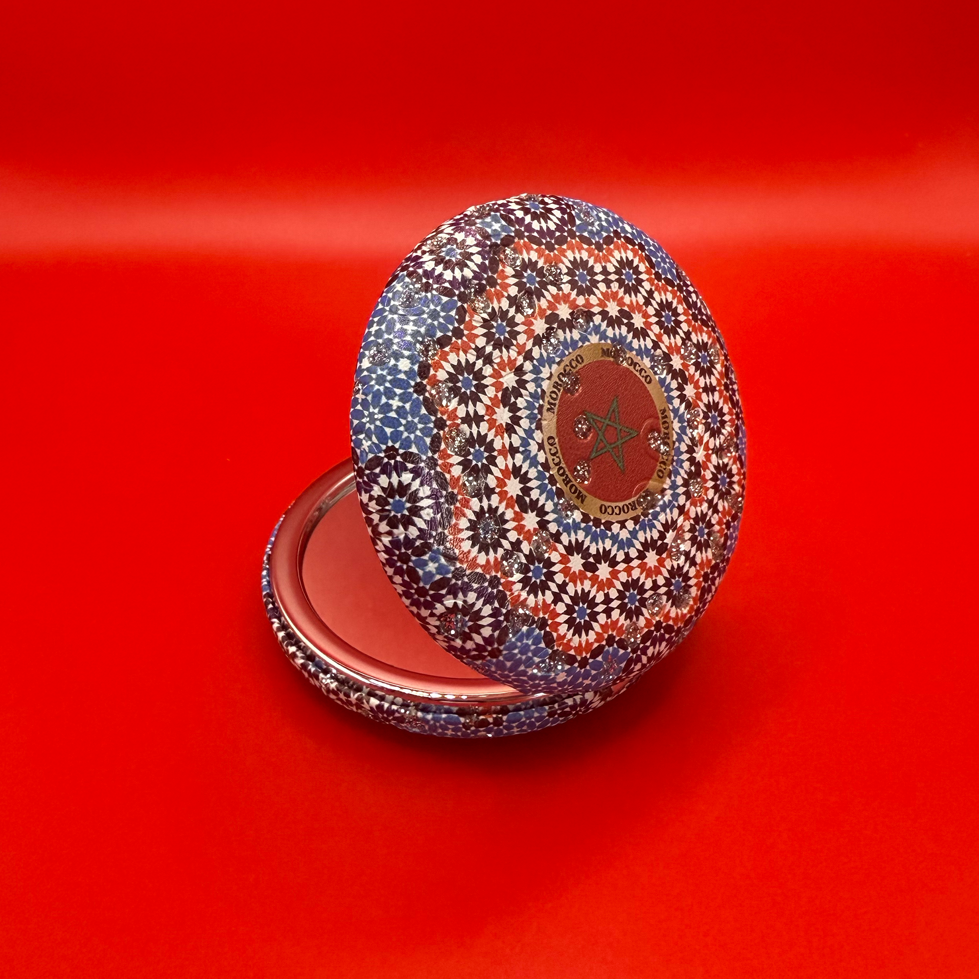 Moroccan Zellige Rounded Mirror - Design 01