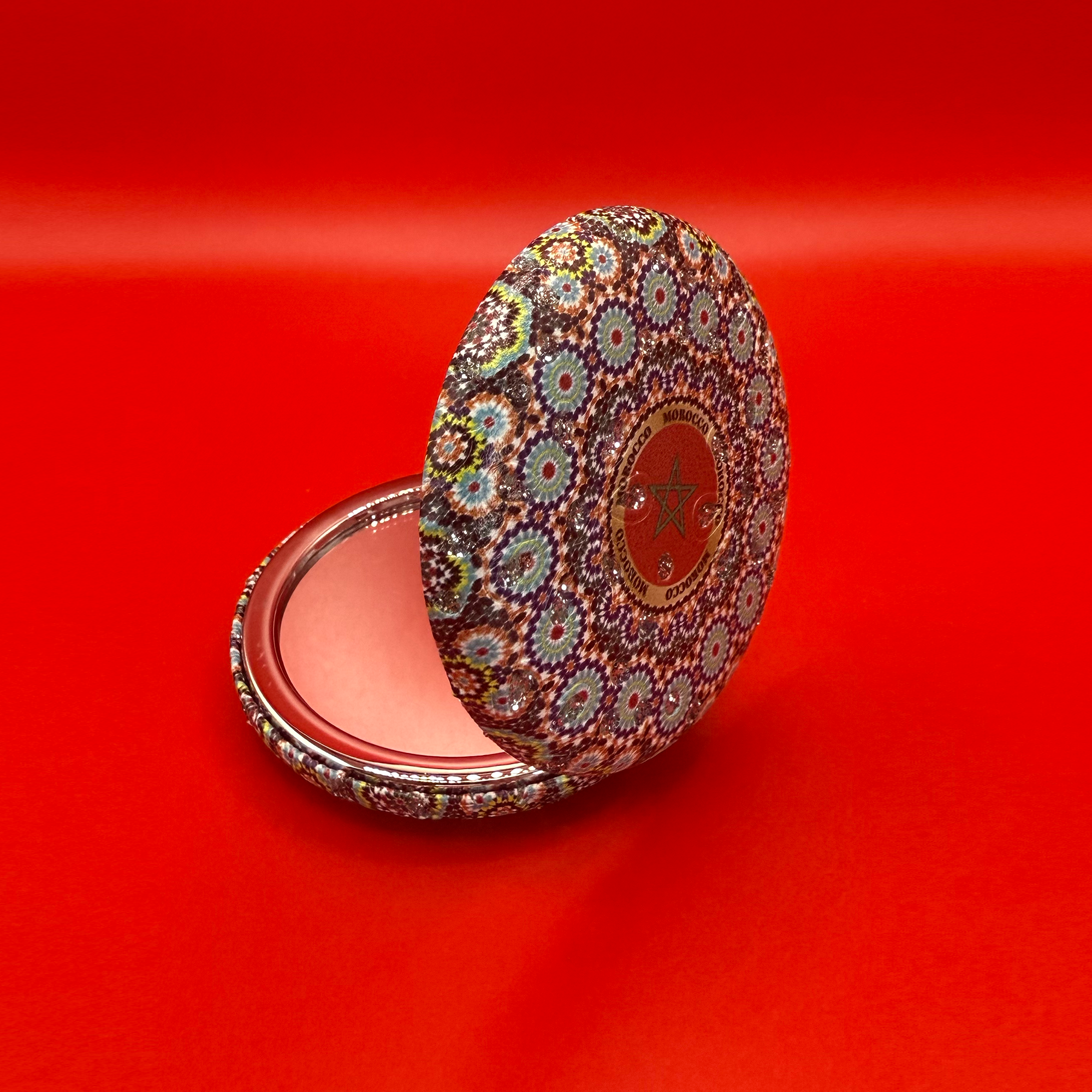 Moroccan Zellige Rounded Mirror - Design 03