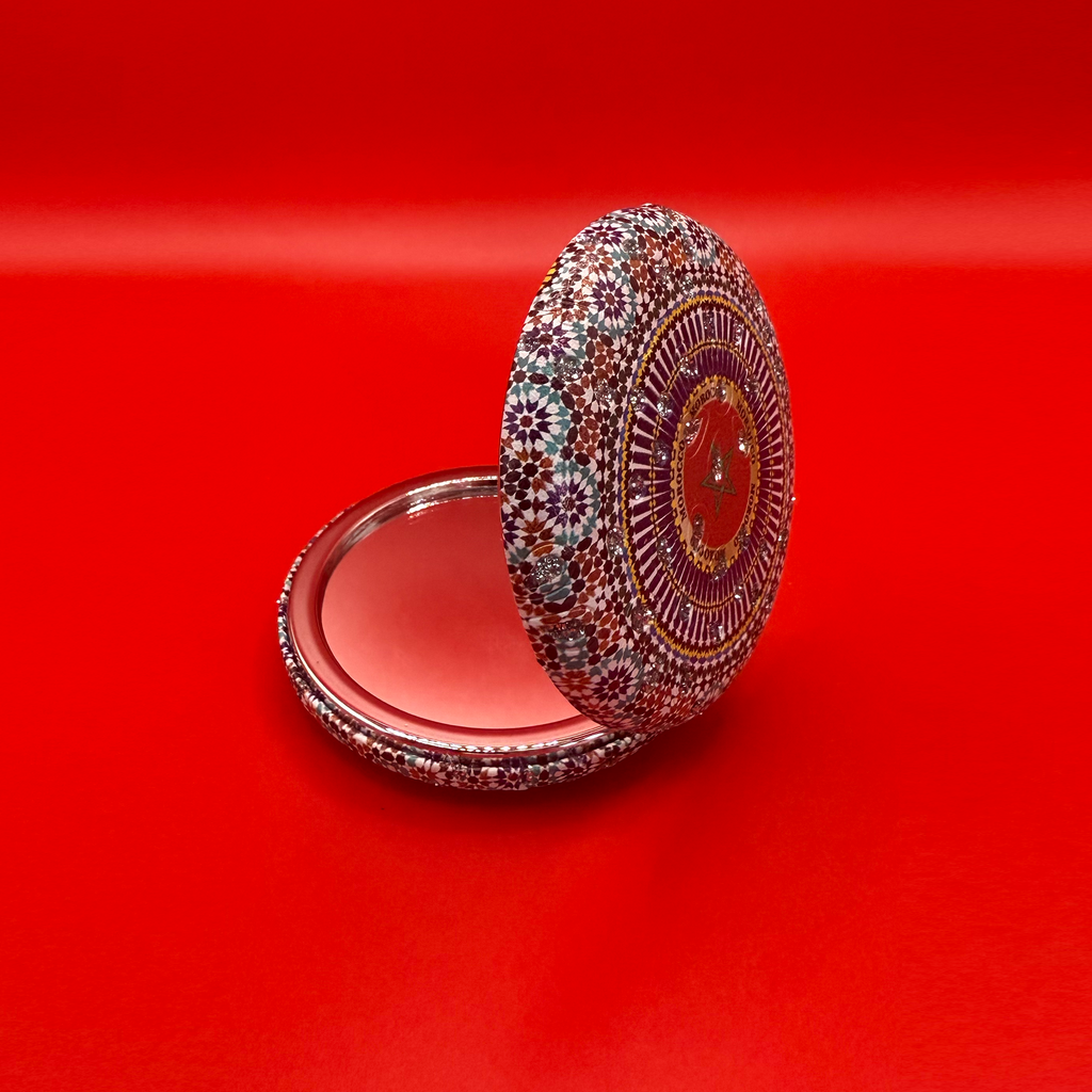 Moroccan Zellige Rounded Mirror - Design 04